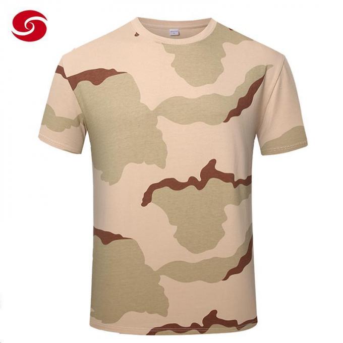 T-shirt militaire de tri camouflage de couleur pour l'homme