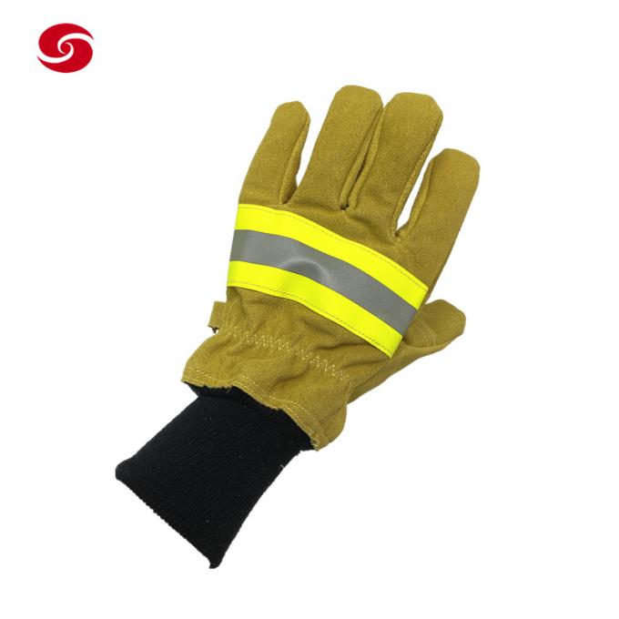Gants de lutte contre l'incendie résistants à la chaleur militaires de sécurité de Protictive de délivrance du feu de Fireman Gloves Emergency de sapeur-pompier