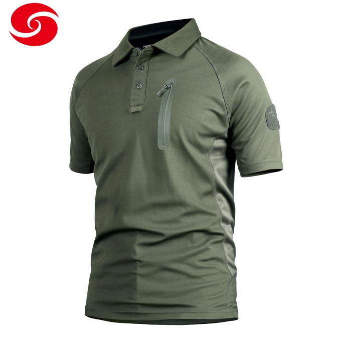Polyester militaire à séchage rapide Polo Shirt de combat de produit hydrofuge