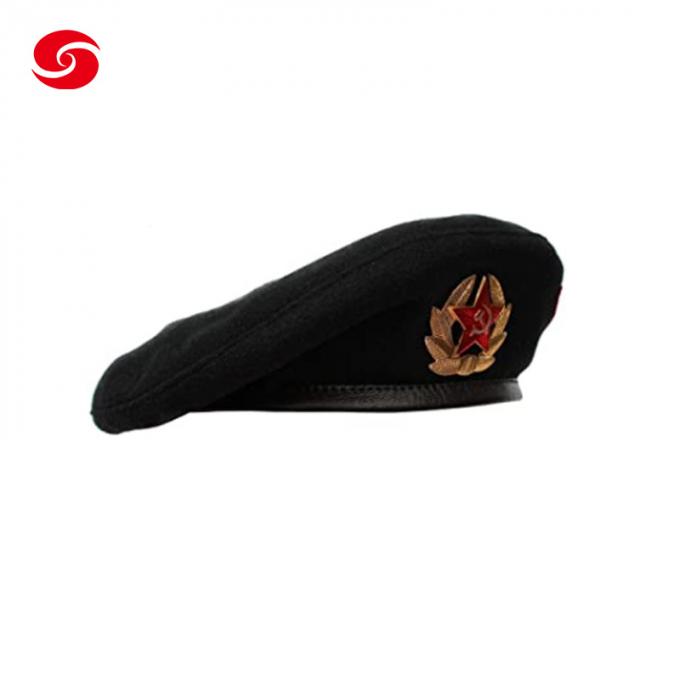Headwear véritable de béret de cru d'armée de laine de chapeau unisexe soviétique original unisexe russe de béret