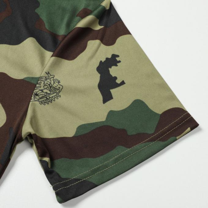 T-shirt de camouflage de région boisée de coton adapté aux besoins du client par marché de l'Afrique