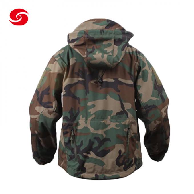 Shell Jacket molle faite sur commande en gros de haute qualité avec Logo Military Camouflage Mens Jacket